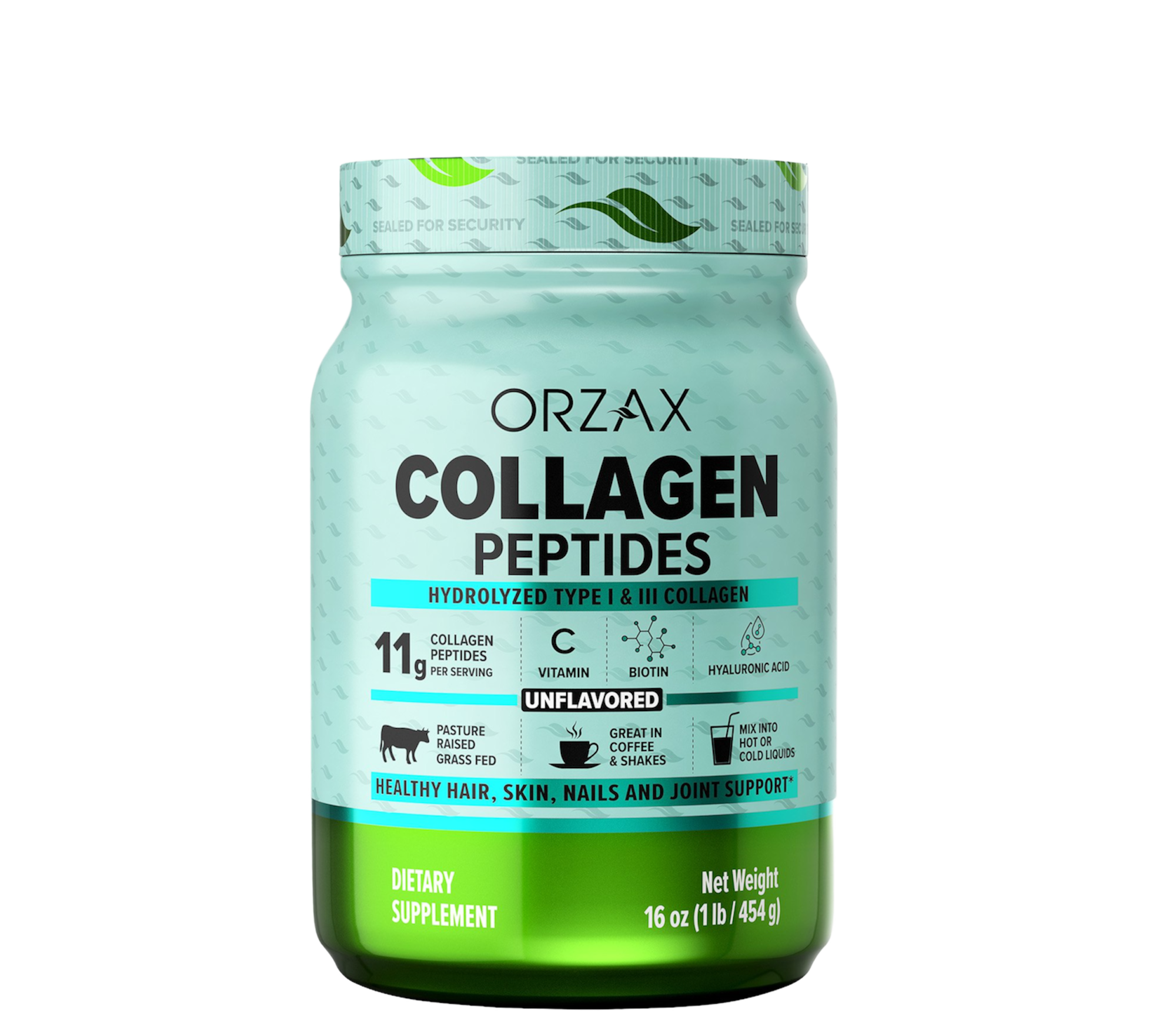 ORZAX, Пептиды коллагена, порошок, 454 г